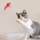 thumbnail image 4 of 2 uds divertidos gatos palo Collar interactivo gato plumas Collar juguetes gato Teaser palo Collar gato juguete, 4 of 6