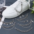 thumbnail image 5 of 6Pcs Stainless Steel Shoe Chains 6 Styles Punk Layered Shoe Chains Side Shoelaces Decorations Chain, 5 of 6