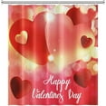 thumbnail image 2 of Happy Valentine''s Day Shower Curtain Shiny Stars Romantic Bokeh Red Love Hearts Valentine''s Day Shower Curtain for Bathroom Water Repellent Polyester 72W x 84L inch, 2 of 7