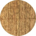 thumbnail image 1 of Ahgly Company Indoor Round Oriental Brown Modern Area Rugs, 7' Round, 1 of 4