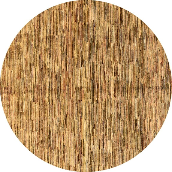 Ahgly Company Indoor Round Oriental Brown Modern Area Rugs, 7' Round