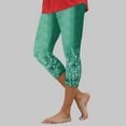 thumbnail image 2 of YDFCWXW Womens Capri Leggings Butterfly Printed High Waisted Legging Stretchy Athletic Gym Tights Cropped Yoga Pants Mint Green, XXL, 2 of 5