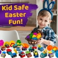 thumbnail image 6 of Stargo 8 Pack Colorful Prefilled Easter Eggs with toys - Construction Engineering Vehicles, pull-back cars, Bright Plastic Easter Eggs Filled, Basket Fillers Egg Hunts, Party Favors, Boys Goodie Bags, 6 of 6