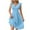 Sky Blue, variant on Dresses for Women 2024 Plus Size Lace Hollow Out Sleeveless V-Neck Waist In Dresses