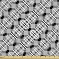 thumbnail image 1 of Trellis Upholstery Fabric by the Yard, Lattice Lines Modern Monochrome Grid Abstract Zigzags Ornamental Print, Decorative Fabric for DIY Home Accents, 10 Yards, Charcoal Grey White by Ambesonne, 1 of 4