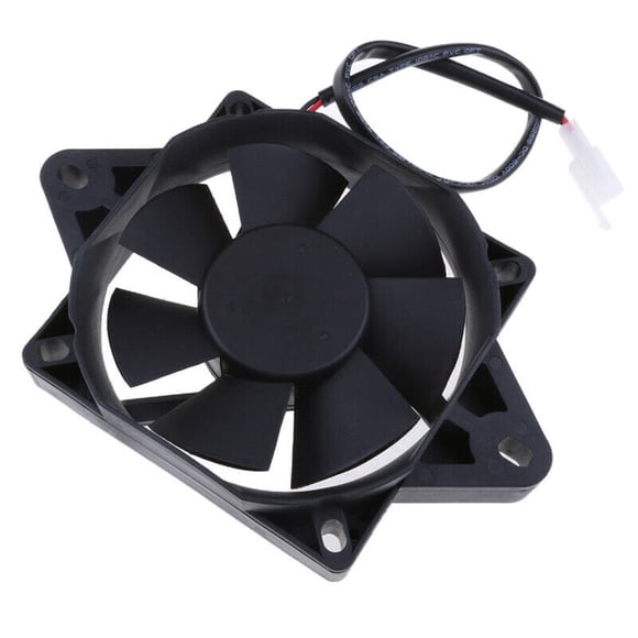 Motorcycle Atv Mx Black 12 Volt Oil Cooler Electric Engine Cooling Fan Radiator