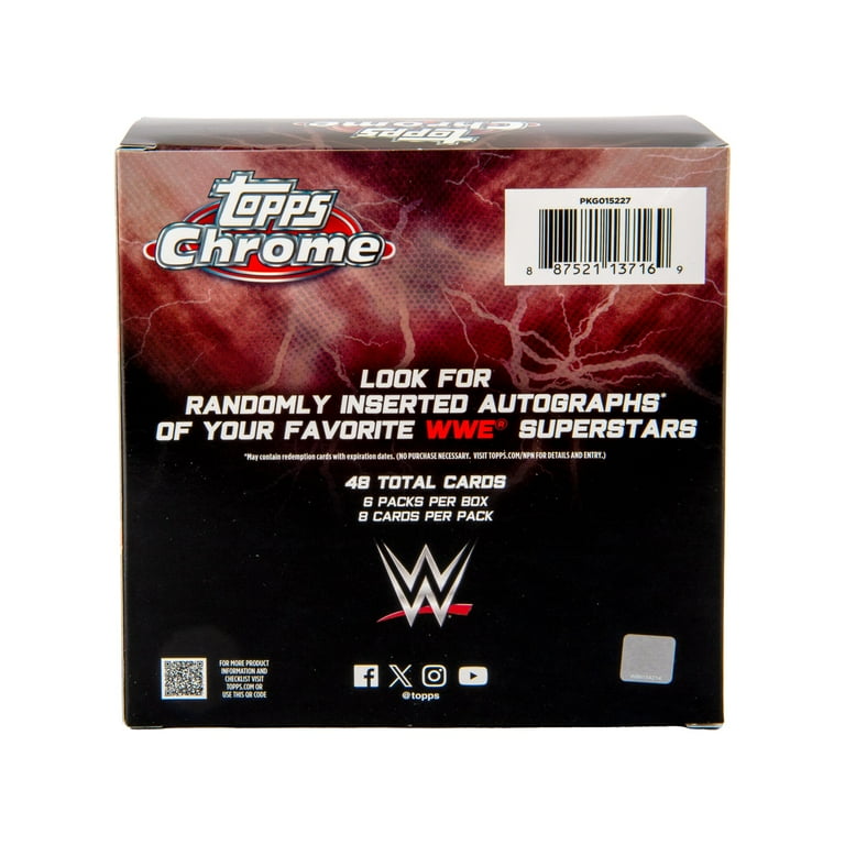 Free Shipping! Topps 2025 WWE Chrome Wrestling Trading Cards Mega