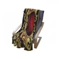 thumbnail image 4 of Yellow Damask Soft Flannel Fleece Throw Blanket, Graphic Image Baroque Inspired Curvy Frame Background, Cozy Plush for Indoor and Outdoor Use, 50" x 60", Earth Yellow Burgundy, by Ambesonne, 4 of 6