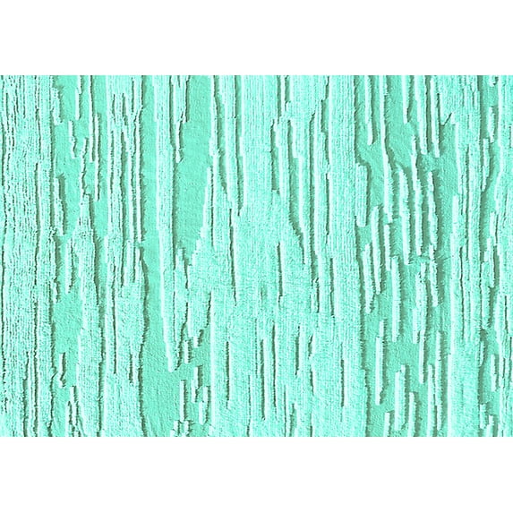 Ahgly Company Indoor Rectangle Solid Turquoise Blue Modern Area Rugs, 8' x 12'