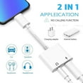 thumbnail image 4 of KALMORE Headphone Adapter for iPhone Adapter Aux Audio to 3.5mm 2 in 1 Jack Cables Dongle for iPhone Earphone Splitter Adapter for iPhone 11/Xs/XR/X/8 Plus Music and Charging Compatible Support All iOS-White, 4 of 6