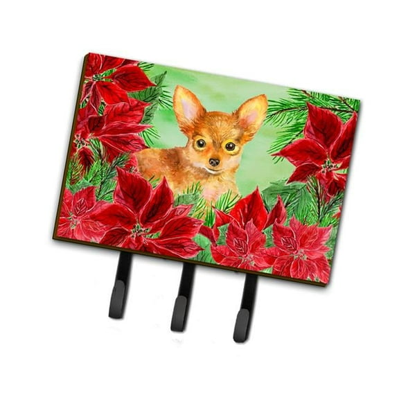 Toy Terrier Poinsettas Leash or Key Holder