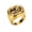 Champagne, variant on Women's Vintage Oval Gemstone Signet Ring Stainless Steel Gold Plated Wide Statement Band Cocktail Party Daily Wear Orange Size 7