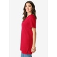thumbnail image 3 of Roaman's Women's Plus Size Ultimate Rhinestone V Neck Tunic, 3 of 5