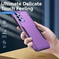 thumbnail image 3 of Compatible with Samsung Galaxy A53 5G Phone Case Tempered Glass Screen Protector Hybrid Rugged Shockproof Hard Protective Drop Proof Full Body Heavy Duty Mobile Cell Cover for A 53 G5 53A 2022 Purple, 3 of 7