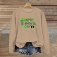 thumbnail image 2 of Fadeal Chandail en Molleton pour Femmes St Patricks Printemps Col Rond Imprimé Lettre St. Day Ample Décontracté Chandail à Capuchon St Patricks Day Beige m, 2 of 4