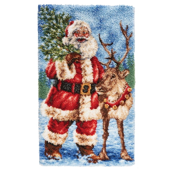 Herrschners® O' Christmas Tree Santa Latch Hook Kit