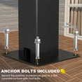 thumbnail image 4 of Outdoor Louvered Pergola, Aluminum Outdoor Louvered Pergola Patio with Adjustable Roof for Outdoor Deck,3*6FT,Black, 4 of 4