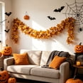 thumbnail image 5 of Artificial Maple Leaf Garland,Fall Foliage Autumn Vine Decor for Front Door Fireplace Livingroom Wall Thankgiving Decoration, 5 of 8