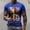 Blue, variant on Awdenio Mens T-shirt Casual Muscle Print Outdoor Daily Vacation Short Sleeve Crew Neck Shirt Spring Summer Clothing Apparel Slight Stretch for Weekend Leisure,Size S-6XL