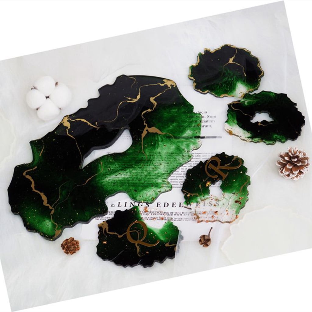 WINDLAND DIY Coasters Shape Epoxy Silicone Mold Coasters Shape Resin Casting Mold for Children Handmade Art Crafts Tool Durable