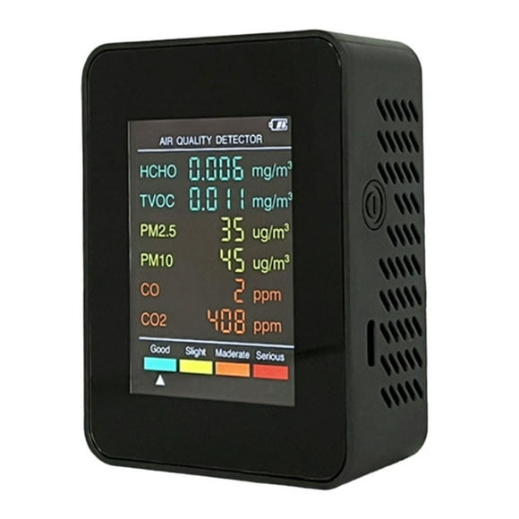 1PCS Professional Indoor Air Quality Monitor - Air Quality Monitor Indoor, Black