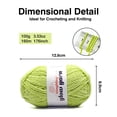 thumbnail image 3 of Hilo Bulingbuling Glow in Dark Chenille, 100 g, color verde fluorescente, 3 of 7