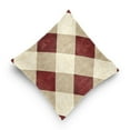 thumbnail image 5 of Throw Pillow Covers Soft Comfortable Pillow Case Decorative Pillowcase 18" x 18" Red and Beige Checkered, 5 of 7