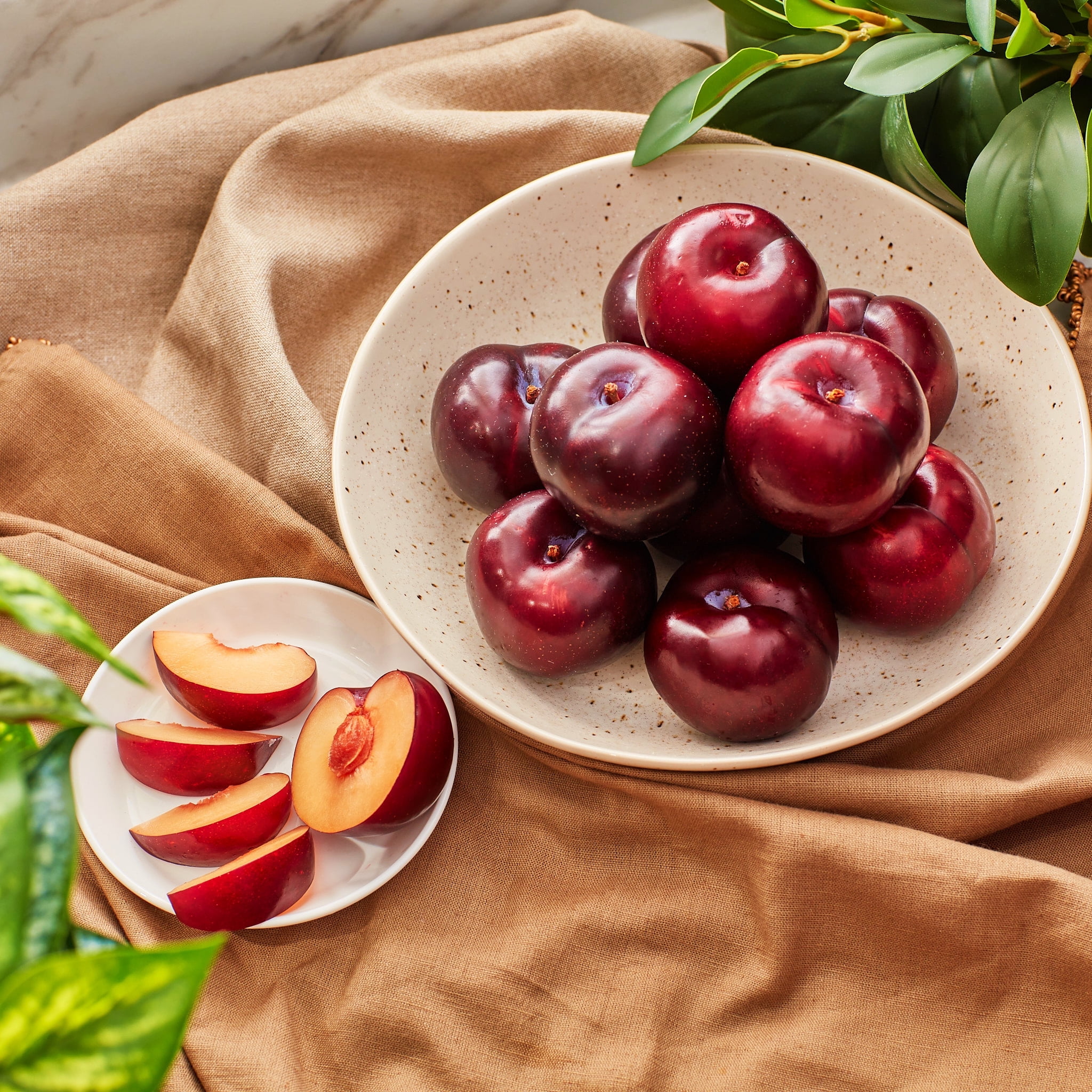 Fresh Organic Fruits Raspberry Stanley Plum Stock Photo 1794609925