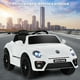 Topbuy 12 Tout-Petit Tour sur Voiture Volkswagen Scarabée Enfants Jouet Électrique avec Contrôle à Distance Blanc – image 3 sur 6