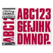 STIFFIE Uniline Burgundy 3" Alpha-Numeric Identification Custom Kit Registration Numbers & Letters Marine Stickers Decals for Boats & Personal Watercraft PWC