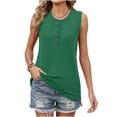 thumbnail image 4 of GUACER Waffle Knit Henley Tank Top for Women Sleeveless Button-Front Casual Tee Breathable Summer Camisole, 4 of 6