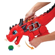 Kid Connection Dragon Car Carrier Playset with Light and Sound, 21 Pieces, Toddler Toys