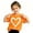 Orange, variant on WAYUTE Girls Shirts Summer Short Sleeve Crew Neck Loose Fit Casual Tees with Cute Heart Print Breathable Comfort Daily Wear,White,Size 3 Y-4 Y