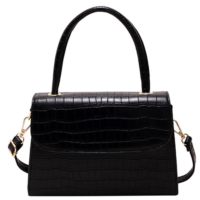Bolso de mano pequeño de piel de cocodrilo para mujer, bolso de hombro, clásico, tipo billetera, con asa superior, de piel sintética, con cremallera