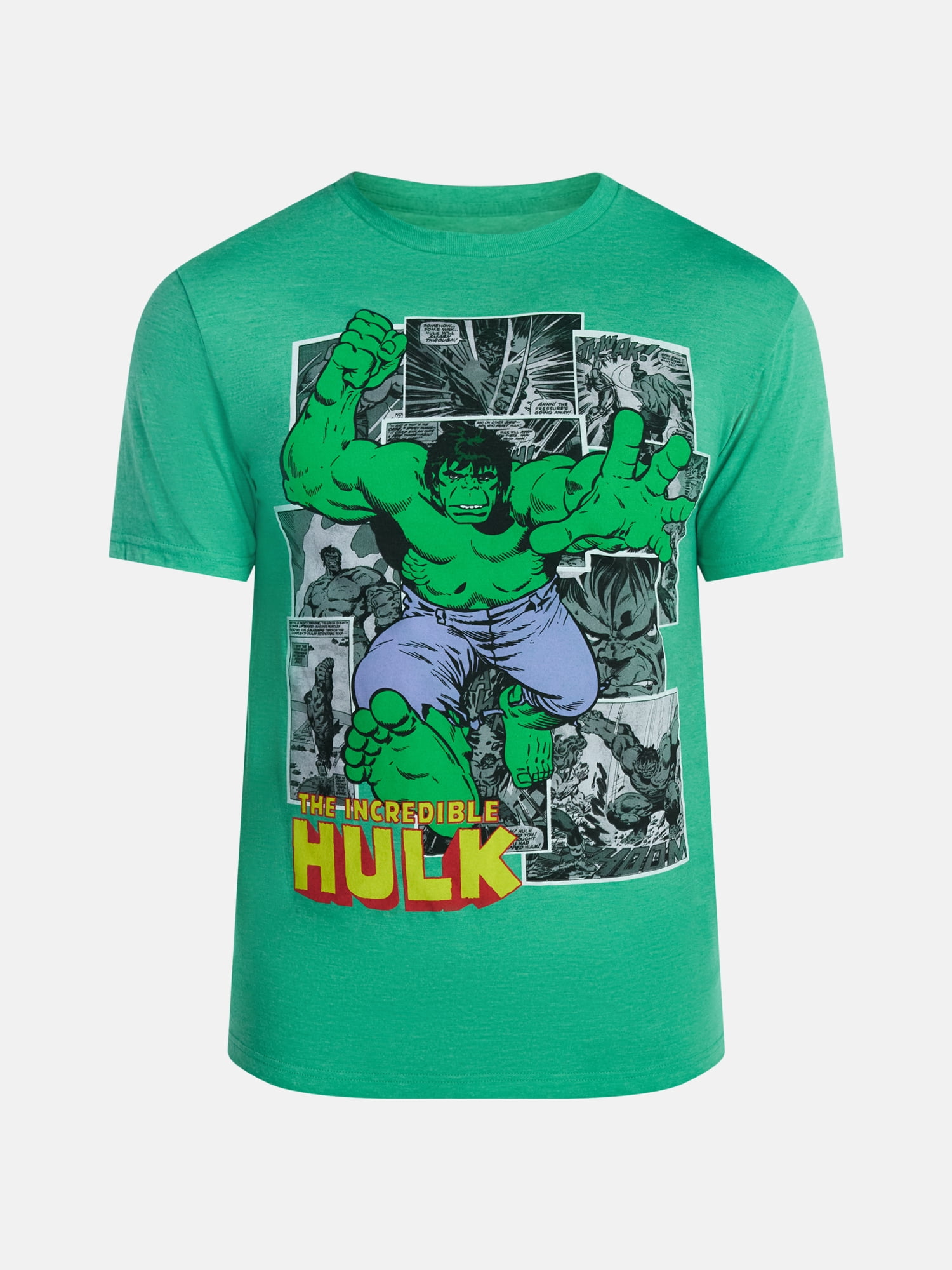 Marvel Comics Hulk Men's and Big Men's Graphic Tee, Sizes S-3XL