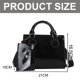 thumbnail image 2 of Bolso bandolera de hombro para mujer de dos piezas, pequeño, cuadrado, de cuero artificial, estilo retro, nuevo y a la moda, color negro, 2 of 5