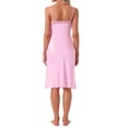 thumbnail image 3 of INSPIRE CHIC Women's Elegent Satin Nightgown Sexy Sheer Lace Cheimise Spaghetti Lace Trim Baceless Silky Sleep Dress L Pink, 3 of 6