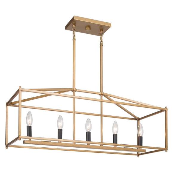 LNC Unique Îlot de Cuisine Moderne/contemporain avec 5 Lumières en Or Antique, Grand Éclairage Linéaire, Suspension de Bougie, Lustre de Salle à Manger, Lustre de Salon 30"Dx12"H, 73yrbbwm1385277/walmart Canada