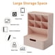 thumbnail image 3 of Organizador de escritorio multifuncional, soporte para lápiz, papelería, organizador de rotulador grande, almacenamiento rosa, 3 of 5