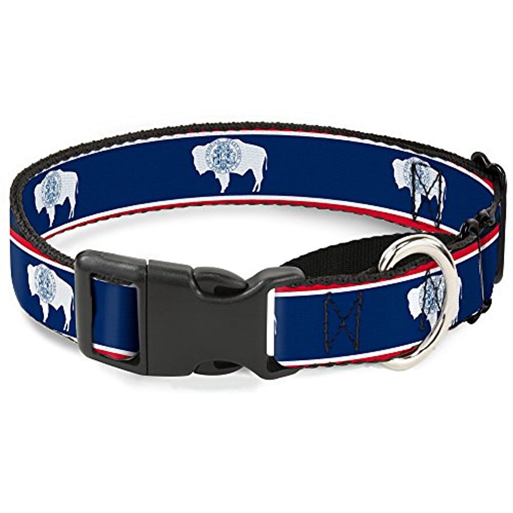 buckle-down wyoming flags martingale dog collar