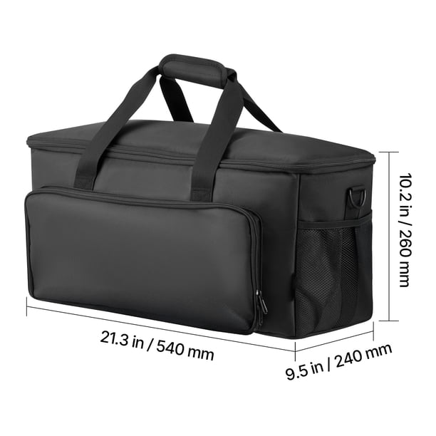 KFFKFF Rolling DJ Cable Bag, 1680D, Padded Gig Bag with Wheels, 6