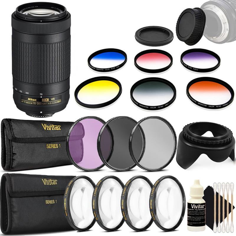 Nikon Af P Dx Nikkor 70 300mm F 4 5 6 3g Ed Vr Lens With Accessories For Dslr Cameras Walmart Com Walmart Com