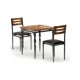 thumbnail image 3 of Compact 2-seater dining set spiral leg mesa & sillas para cozy kitchens & apartments, 3 of 6