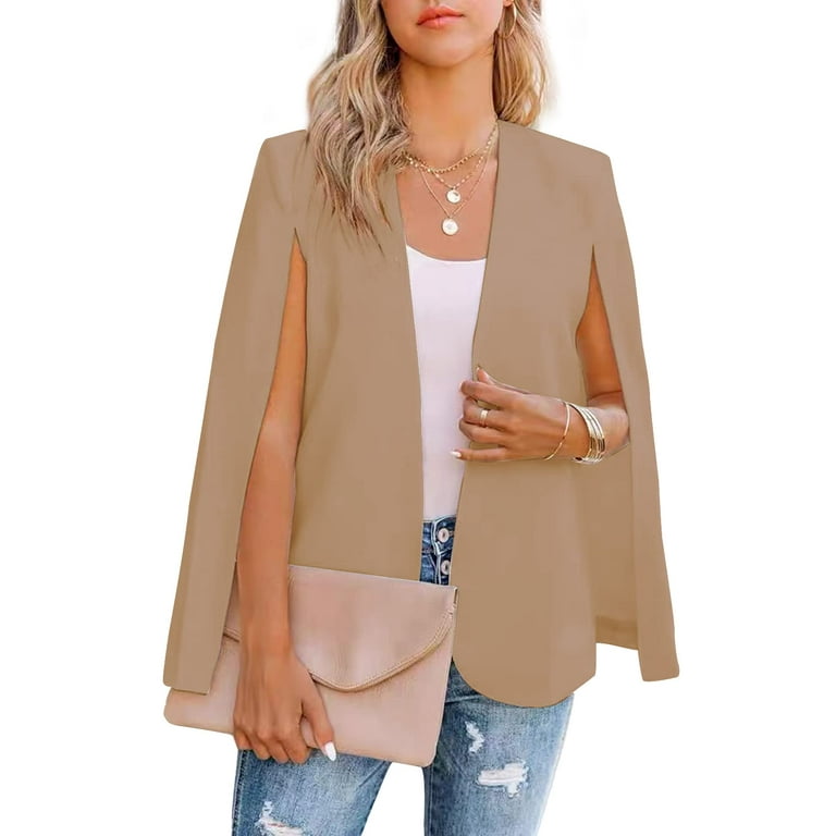 Jacket with top cape sleeves