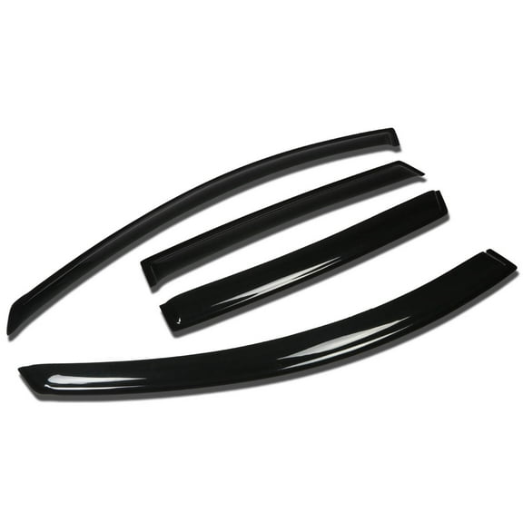DNA Motoring WVS-204 For 2008 to 2010 Saturn Vue 4pcs Window Vent Visor Deflector Rain Guard (Dark Smoke) 09