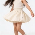 thumbnail image 6 of NAISIBABY Girls Bubble Skort, Cute Soft with Liner Elastic Waist Summer Kids Casual Skirt White 12T, 6 of 9
