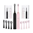 thumbnail image 1 of 2 Pcs 6 Modes Electric Toothbrushes Rechargeable Electric Toothbrush With 2 Minutes Timer, 8 Pcs Rep, 1 of 5