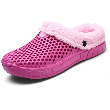 

Men s Women Mules Slip On Garden Shoes Warm Winter Slipper pink 235
