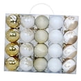 thumbnail image 1 of 40 adornos navideños colgantes de bolas con orificio para colgar, reutilizables, para el árbol de Navidad. Estilo C, 1 of 9
