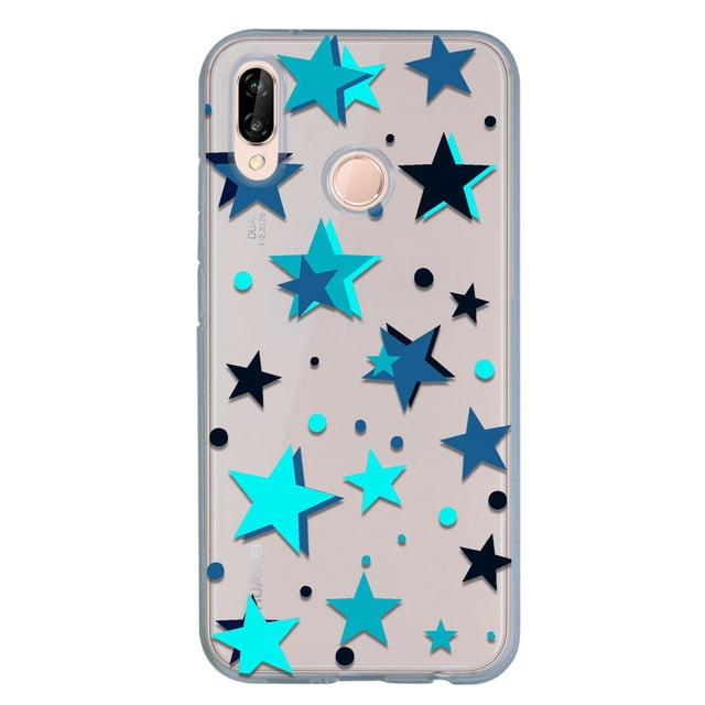 Funda Para Huawei P20 Lite Estrellas Azules, Uso Rudo, InstaCase Protector para Huawei P20 Lite Antigolpes, Case Estrellas Azules